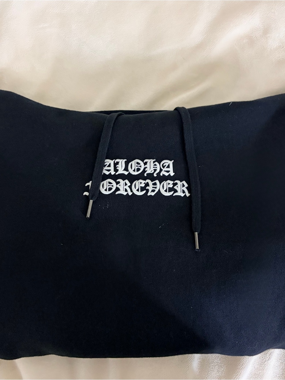 Unbranded Black 'Aloha Forever' Pullover Hoodie